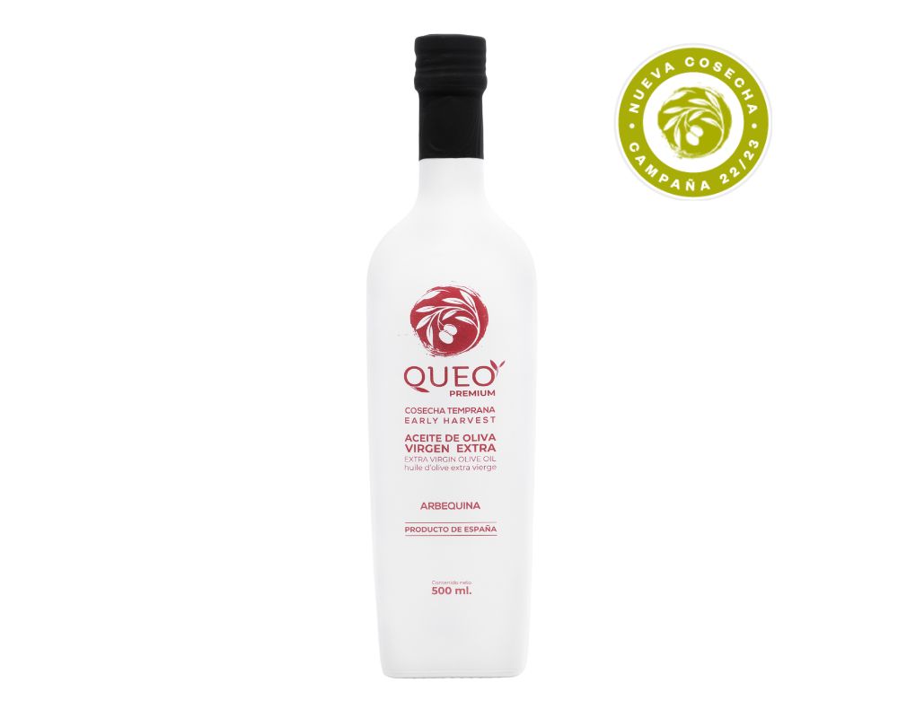 Premium Extra Virgin Olive Oil QUEO Arbequina Selection 500ml - EVOO ...
